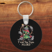 T'was The Tism M'lord Funny Wizard Racoon Witch Au Sleutelhanger (Voorkant)