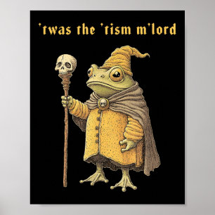 Twas The Tism Mlord Grappige Tovenaar Kikker Autis Poster