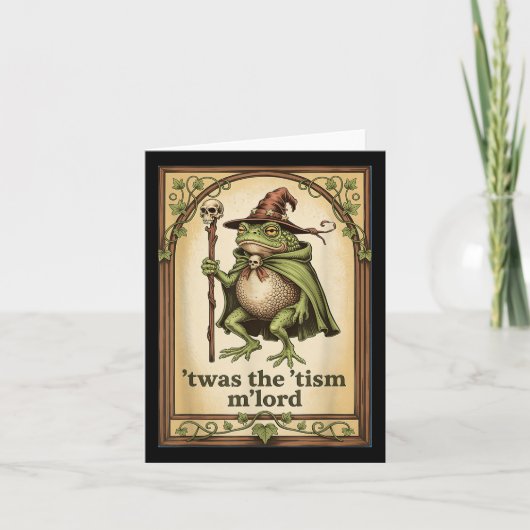 Twas The Tism Mlord Wizard Frog Autisme Kaart (Voorkant)