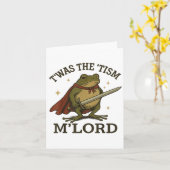 Twas The Tisme M Heer Grappige Autisme Kikker Meme Kaart (Gele Bloem)