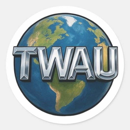 TWAU-stickers Ronde Sticker (Voorkant)