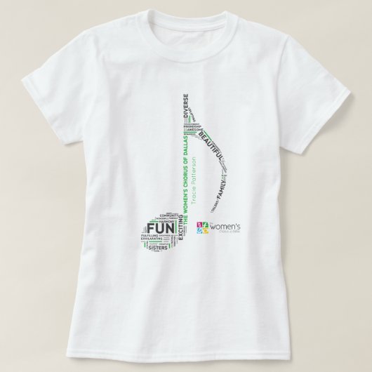 TWCD - Woorden Noteer groen T-shirt (Design voorkant)