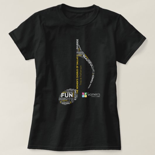 TWCD - Woorden Opmerking Geel T-shirt (Design voorkant)