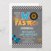 TWE verjaardagsfeestje uitnodiging voor een racefe (Voorkant / Achterkant)