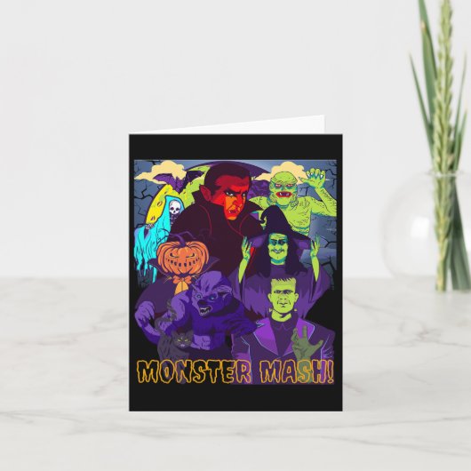 Twear T-shirt Monster Mash Halloween Kostuum Fun M Kaart (Voorkant)