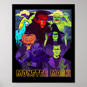 Twear T-shirt Monster Mash Halloween Kostuum Fun M Poster