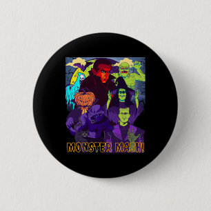 Twear T-shirt Monster Mash Halloween Kostuum Fun M Ronde Button 5,7 Cm
