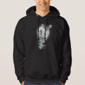 TWEAR TEE's Night Owl HunterForest Full Moon Graph Hoodie (Voorkant)