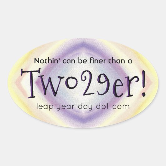 Twee 29'er! ovale sticker (Voorkant)