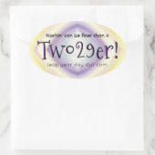 Twee 29'er! ovale sticker (Tas)