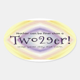 Twee 29'er! ovale sticker