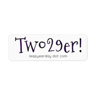 TWEE 29'ER Return Address Label