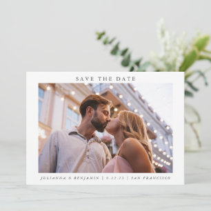 Twee 2 Foto minimalistisch Modern Elegant Wedding Save The Date