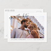 Twee 2 het Minimale Manuscript van de Foto sparen  Briefkaart (Voorkant / Achterkant)