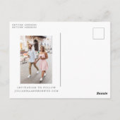 Twee 2 het Minimale Manuscript van de Foto sparen  Briefkaart (Achterkant)