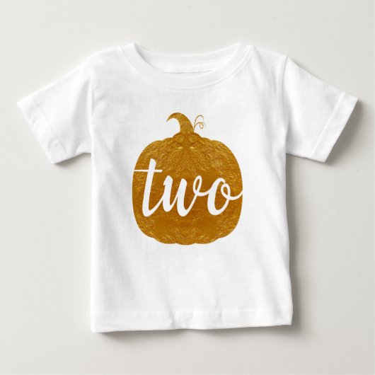 Twee|2e verjaardag Baby | Golden Pumpkin (Voorkant)