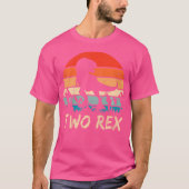 Twee 2e verjaardag tweede dinosaurus twee jaar o t-shirt (Voorkant)