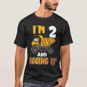 Twee 2jr 2de verjaardag bouw jongen 2 jaar oud t-shirt