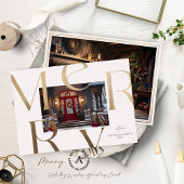 Twee Aangepaste Foto's Goud Vrolijk Elegant Typogr Kaart