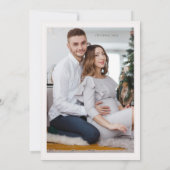 Twee Aangepaste Foto's Heldere Tekst Blush Roze Li Kaart (Achterkant)