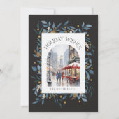 Twee Aangepaste Foto's Vakantie Wensen Bloemen Lij Kaart (Voorkant)