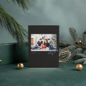 Twee Aangepaste Foto's Vakantie Wensen Bloemen Lij Kaart