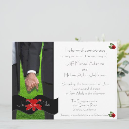 Twee aangepaste homepage-uitnodigingen IV Kaart (Staand voorkant)