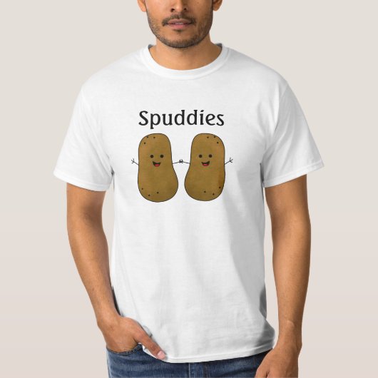 Twee Aardappel Spuddies T-shirt (Voorkant)