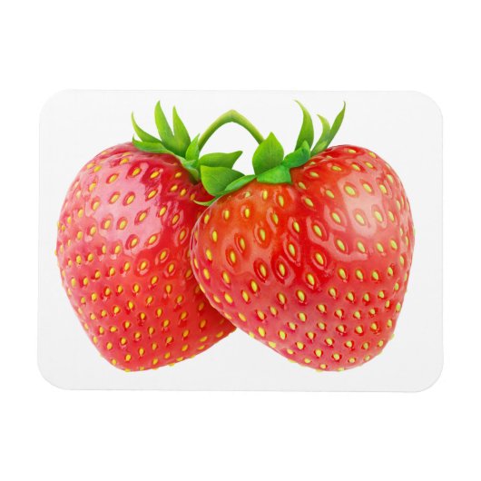 Twee aardbeien magneet (Horizontaal)