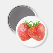 Twee aardbeien magneet (Voorkant / Achterkant)