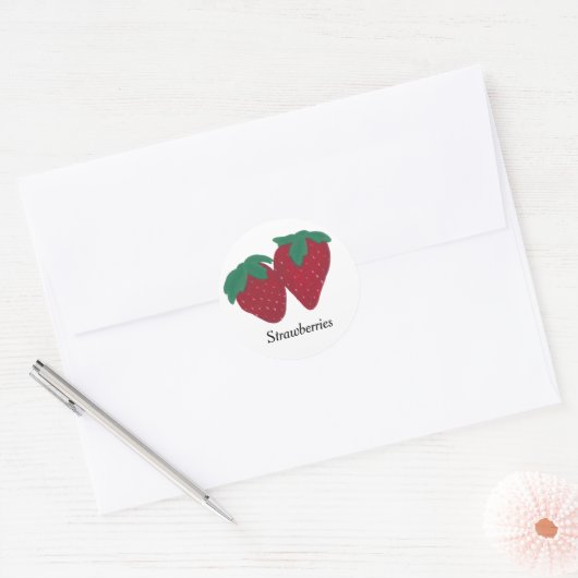 Twee Aardbeien Onderwijs Stickers (Envelop)