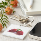 Twee aardbeien sleutelhanger (Voorkant Rechts)