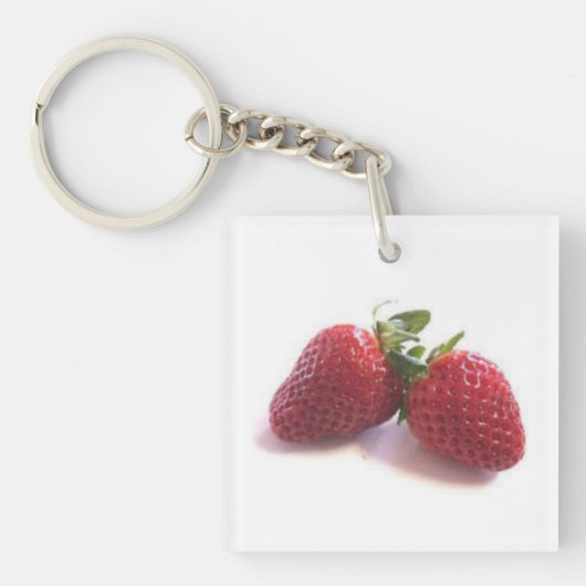 Twee aardbeien sleutelhanger (Voorkant)