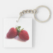 Twee aardbeien sleutelhanger (Achterkant)