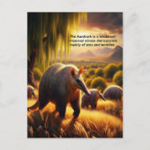 Twee Aardvark tedere miereneter moederlijke liefde Briefkaart (Voorkant)