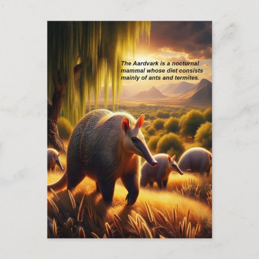 Twee Aardvark tedere miereneter moederlijke liefde Briefkaart (Voorkant)