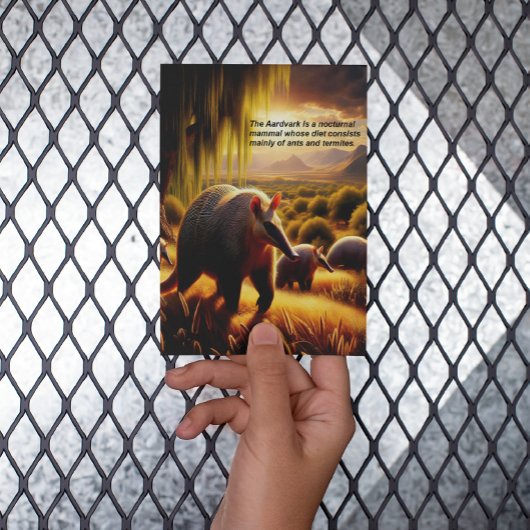 Twee Aardvark tedere miereneter moederlijke liefde Briefkaart