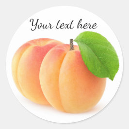 Twee abrikozen ronde sticker