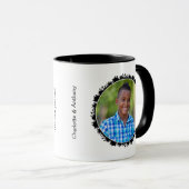 Twee Abstract Lijst met zwarte inkt voor foto's Mok (Voorkant rechts)