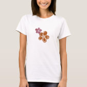 Twee abstracte bloemen t-shirt (Voorkant)