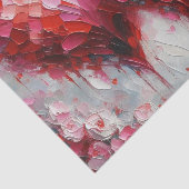 Twee Abstracte harten schilderen Valentijn Decoupa Tissuepapier (Detail)