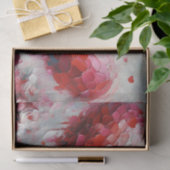 Twee Abstracte harten schilderen Valentijn Decoupa Tissuepapier (Geschenk)