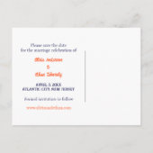 Twee achtertuin bruiloft opslaan Datum Aankondigingskaart (Achterkant)