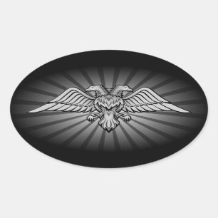 Twee adelaars ovale sticker