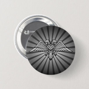Twee adelaars ronde button 5,7 cm