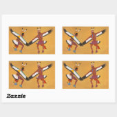Twee Adelaarsdansers Rechthoekige Sticker (Vel)