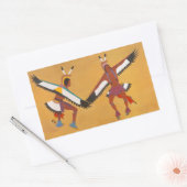 Twee Adelaarsdansers Rechthoekige Sticker (Envelop)