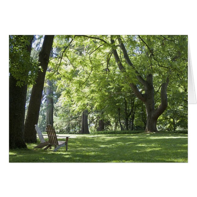 Twee Adirondack Chairs Card (Voorkant Horizontaal)