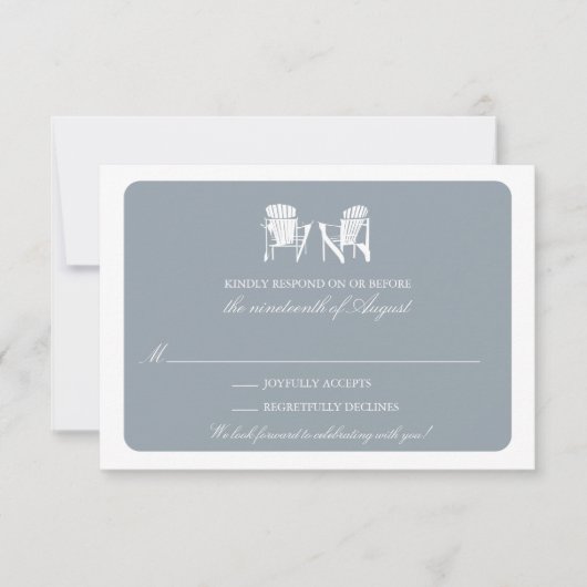 Twee Adirondack Chairs RSVP Kaart (Voorkant)