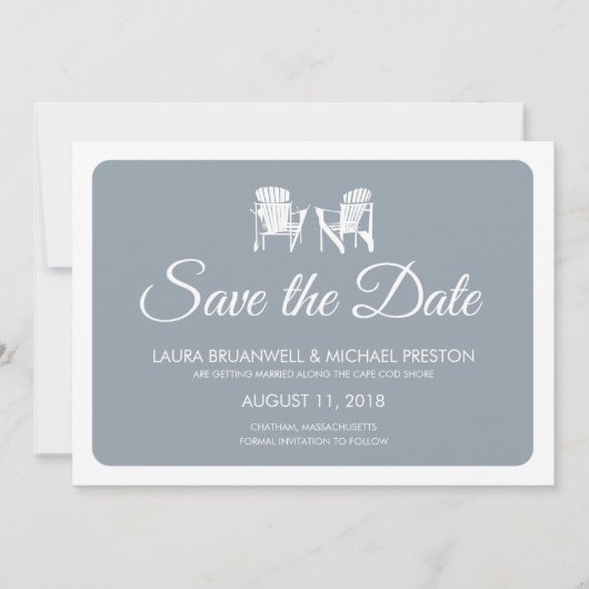 Twee Adirondack Chairs Save the Date (Voorkant)